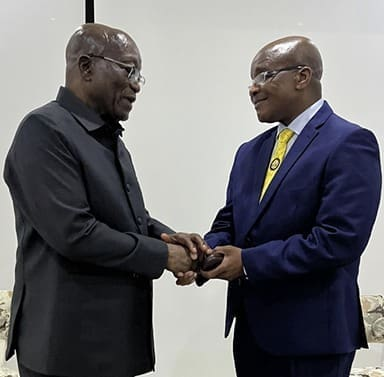 Reunião entre Albino Forquilha e Jacob Zuma em Durban